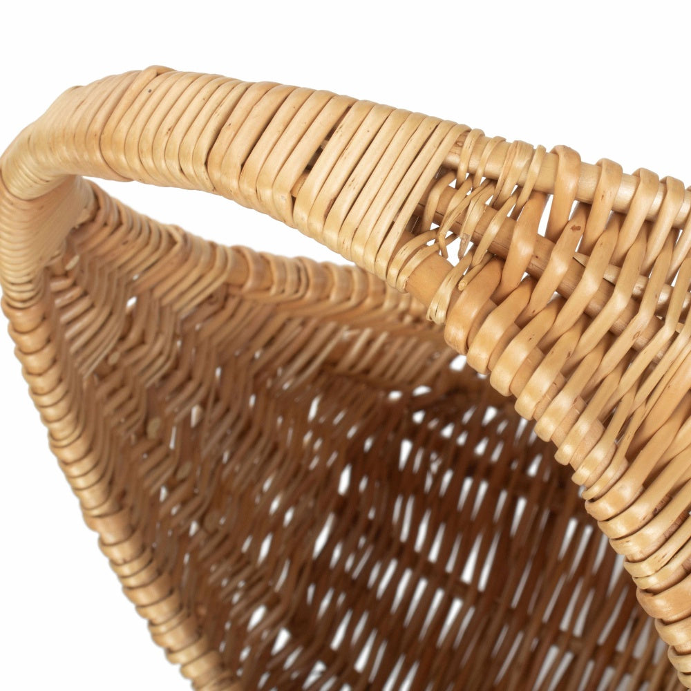 Buff Willow Gondola Wicker Shopping Basket