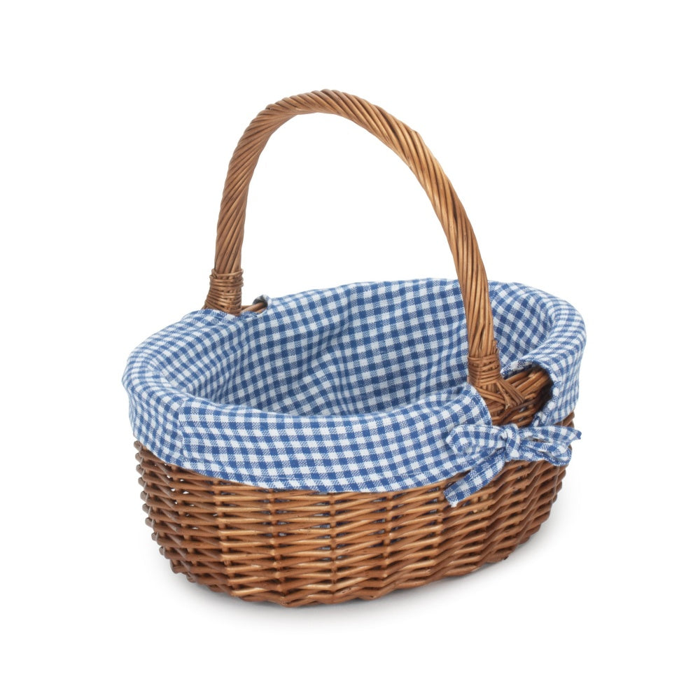 Red Hamper Double Steamed Oval Shopping Basket