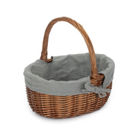 Red Hamper Double Steamed Oval Shopping Basket