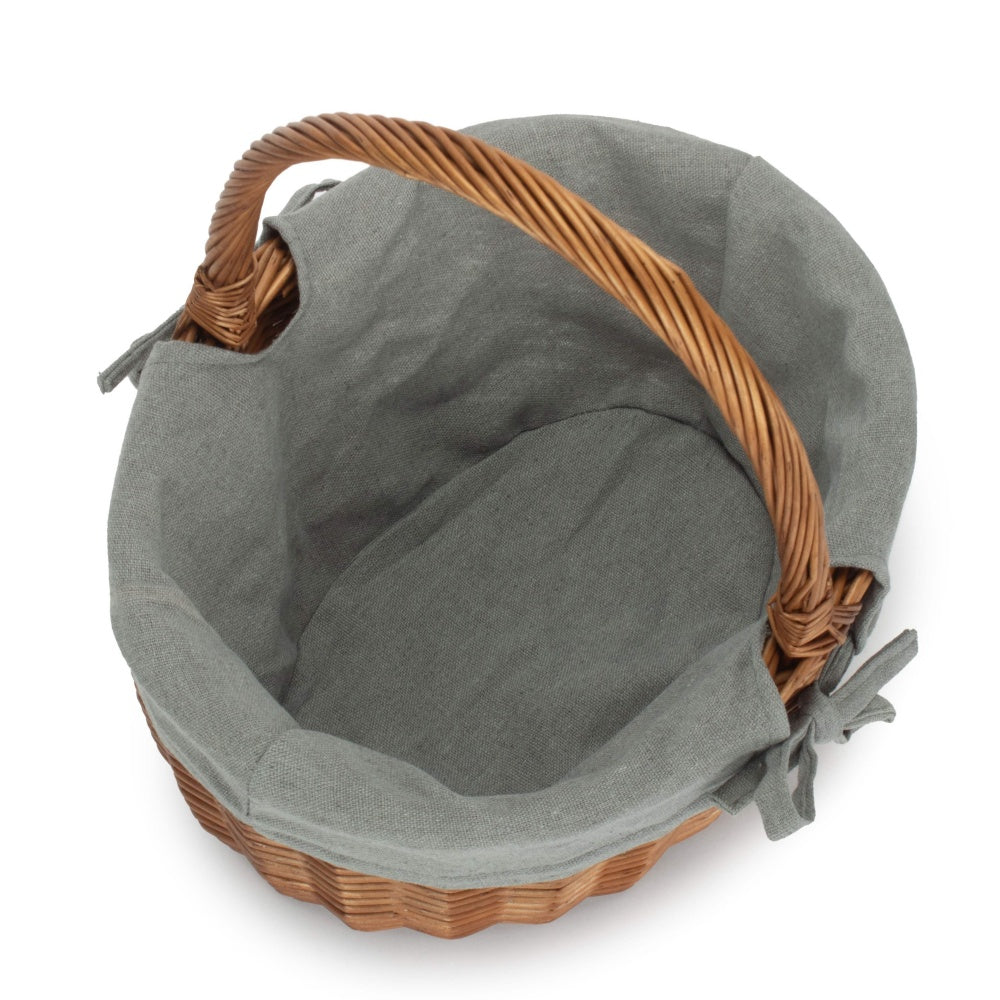 Red Hamper Double Steamed Oval Shopping Basket