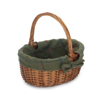 Red Hamper Double Steamed Oval Shopping Basket