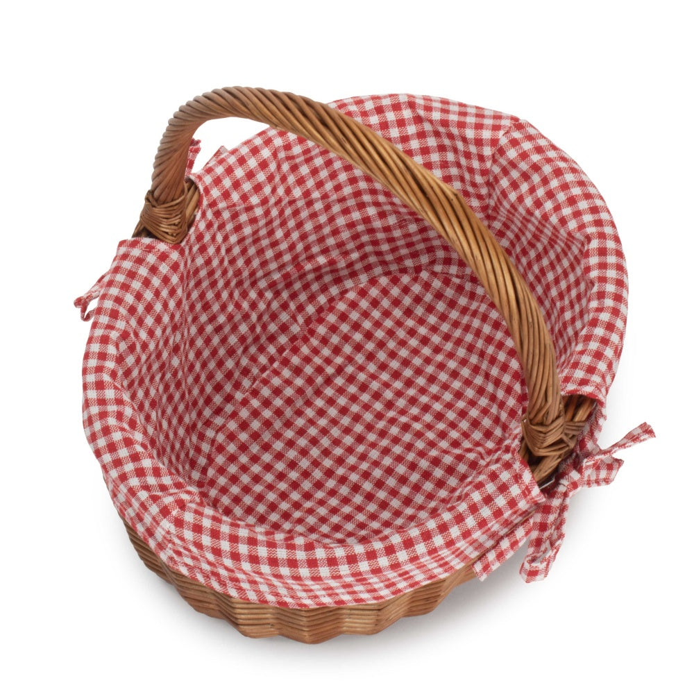 Red Hamper Double Steamed Oval Shopping Basket