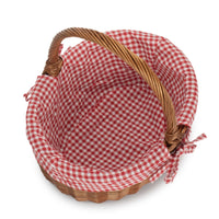 Red Hamper Double Steamed Oval Shopping Basket