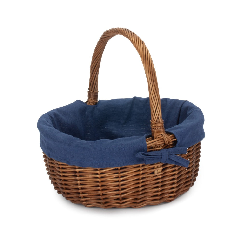 Red Hamper Double Steamed Oval Shopping Basket