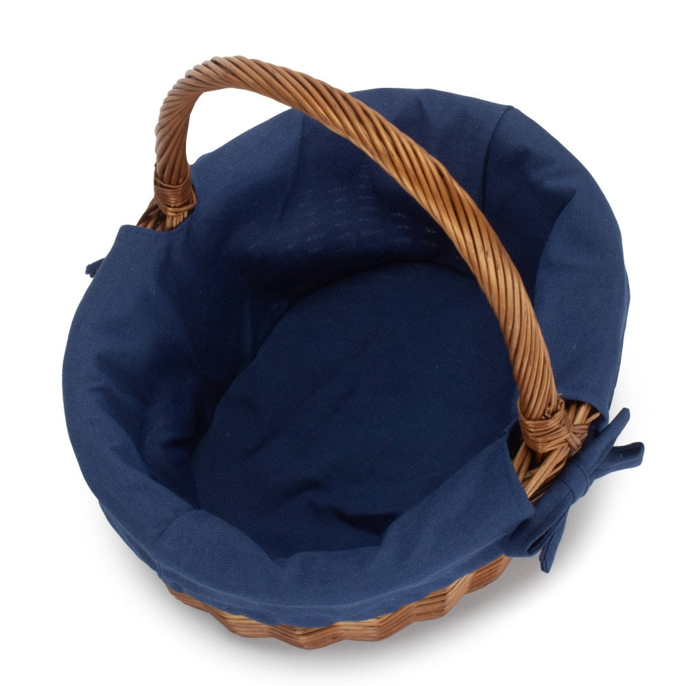 Red Hamper Double Steamed Oval Shopping Basket