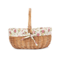 Small Deluxe Double Steamed Wicker Shopping Basket