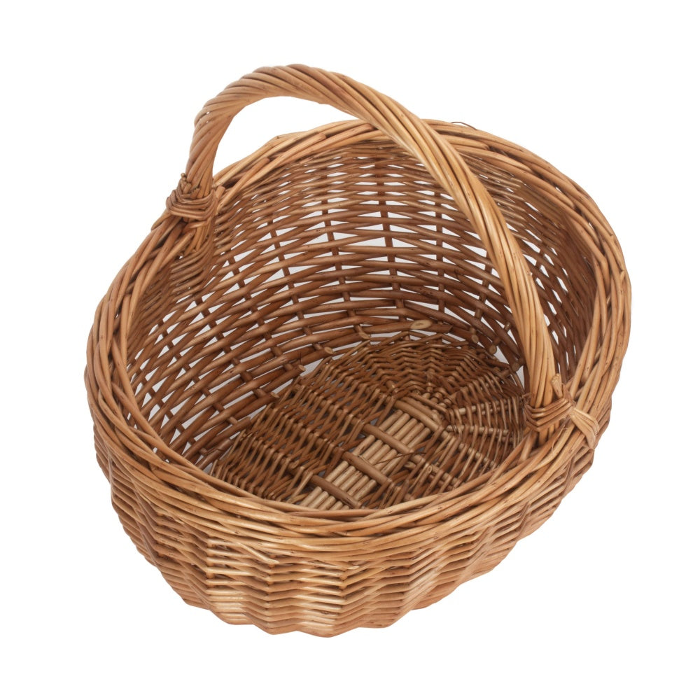 Small Deluxe Double Steamed Wicker Shopping Basket