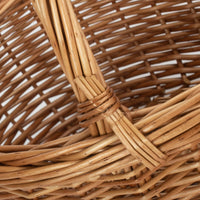 Small Deluxe Double Steamed Wicker Shopping Basket