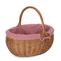 Red Hamper Large Deluxe Wicker Shopping Basket