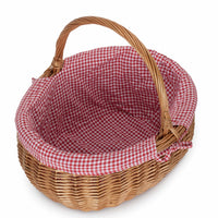 Red Hamper Large Deluxe Wicker Shopping Basket