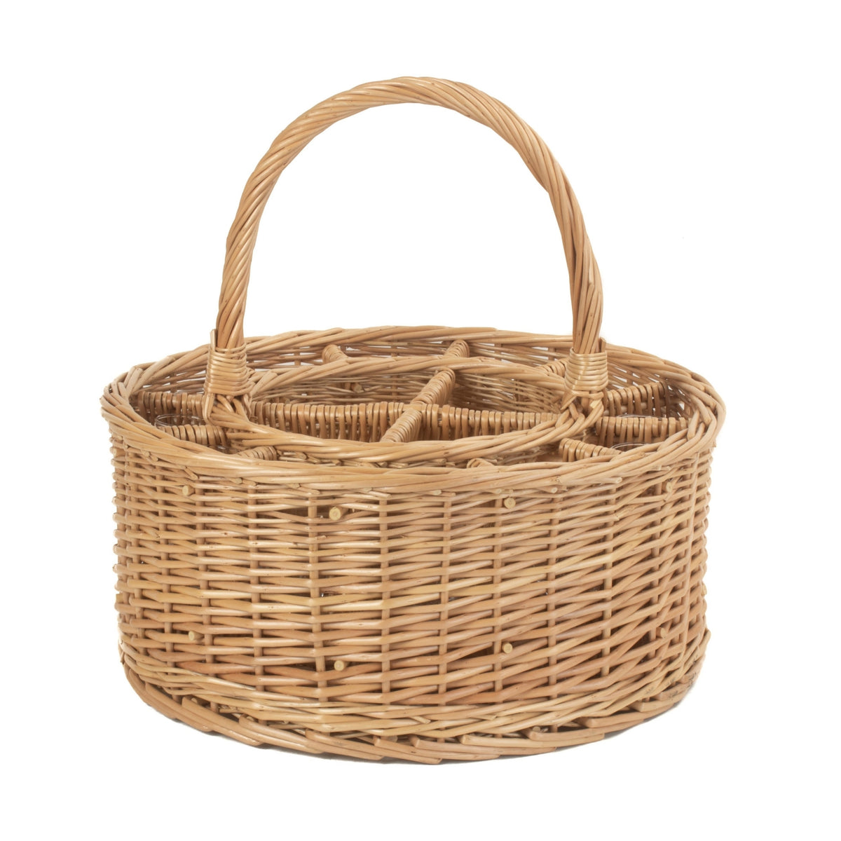 Red Hamper Garden Picnic Basket Complete with 12 Glasses