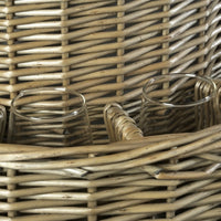 Red Hamper Chilled Drinks Picnic Basket