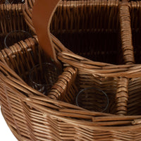 Red Hamper Wicker Light Steamed Garden Party Basket