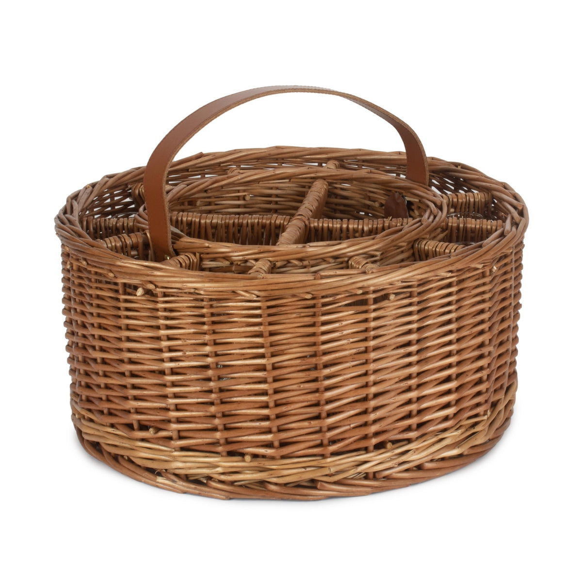 Red Hamper Wicker Light Steamed Garden Party Basket