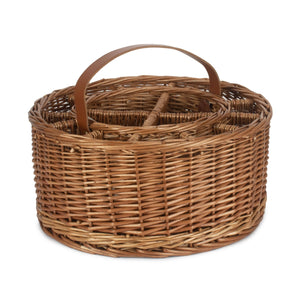 Red Hamper Wicker Light Steamed Garden Party Basket
