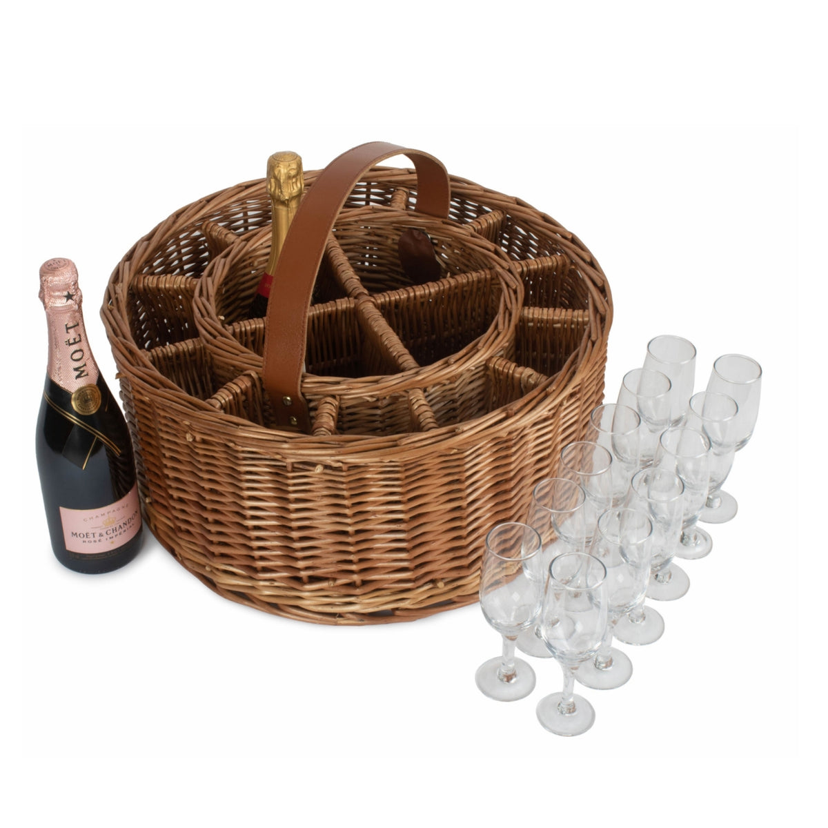 Red Hamper Wicker Light Steamed Garden Party Basket