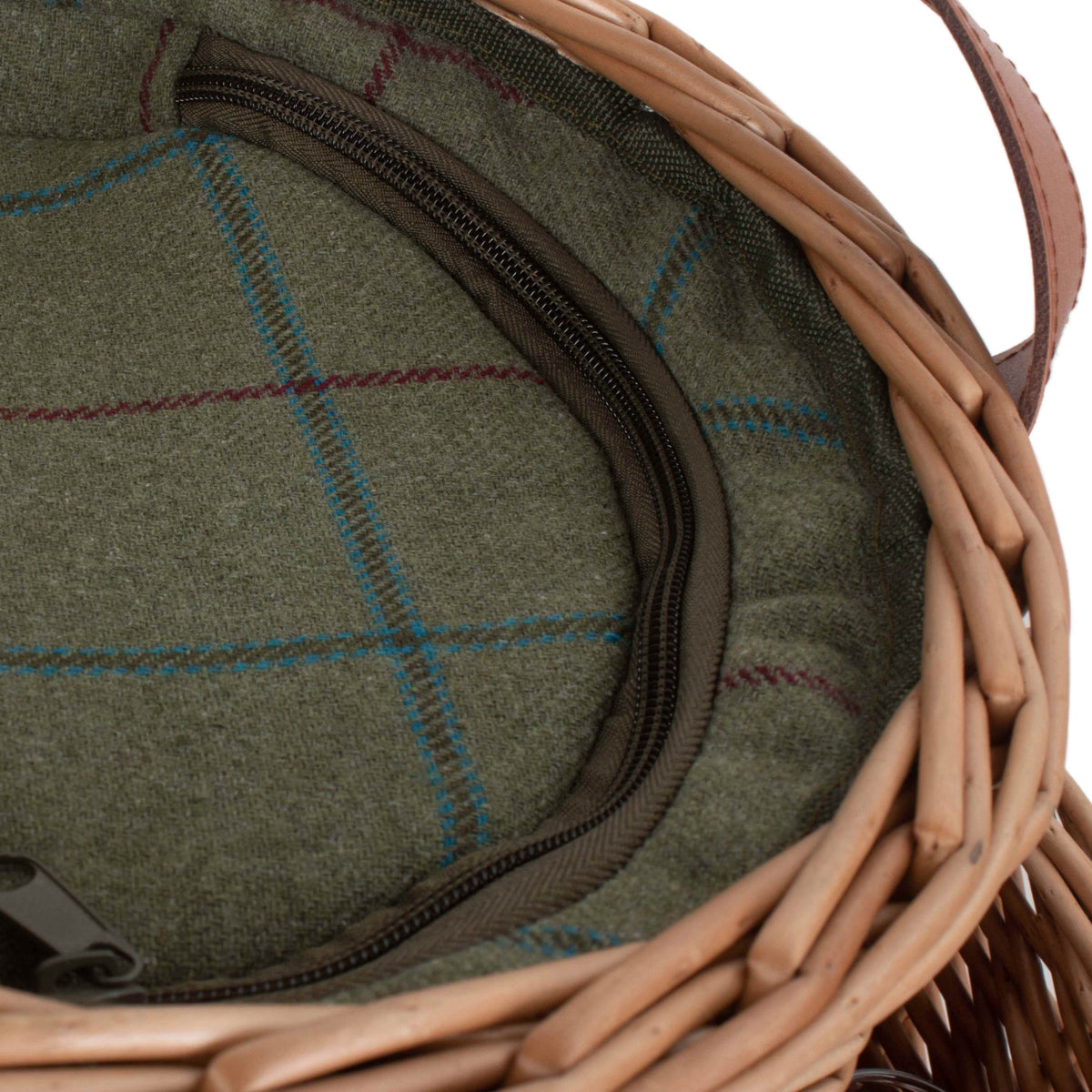 Red Hamper Green Tweed Chilled Wicker Garden Party Basket