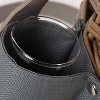Red Hamper Single Bottle and 2 Champagne Glass Carrier With Shoulder Strap