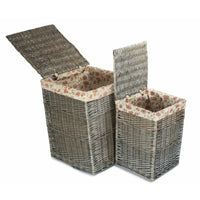 Panier à linge doublé en coton antique Wash Square Garden Rose
