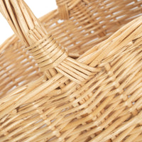 Red Hamper Buff Willow Oval Wicker Shopping Basket