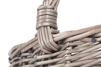 Red Hamper Unlined Antique Wash Wicker Bathroom Shopping Basket