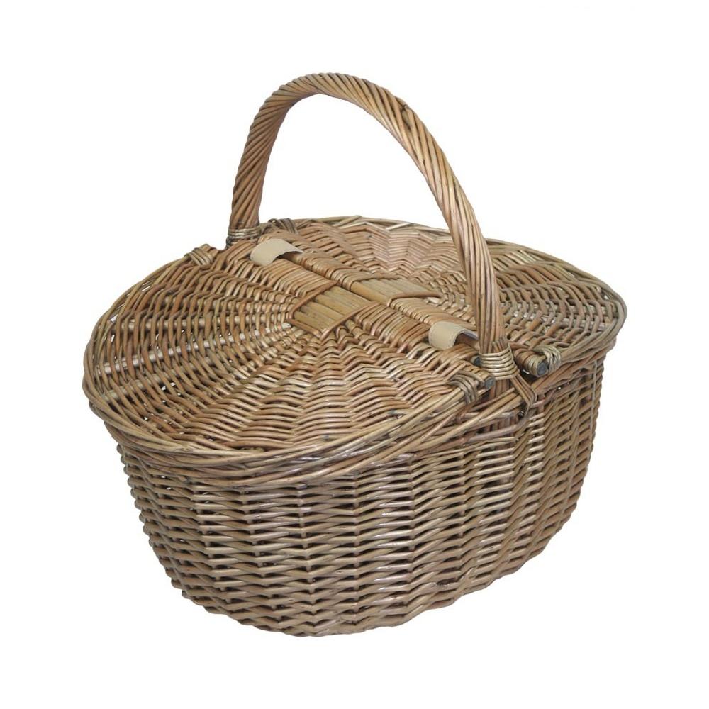 美品　Vintage picnic basket Vintage 1930s Split Oak Basketweave Picnic Basket – In The Vintage