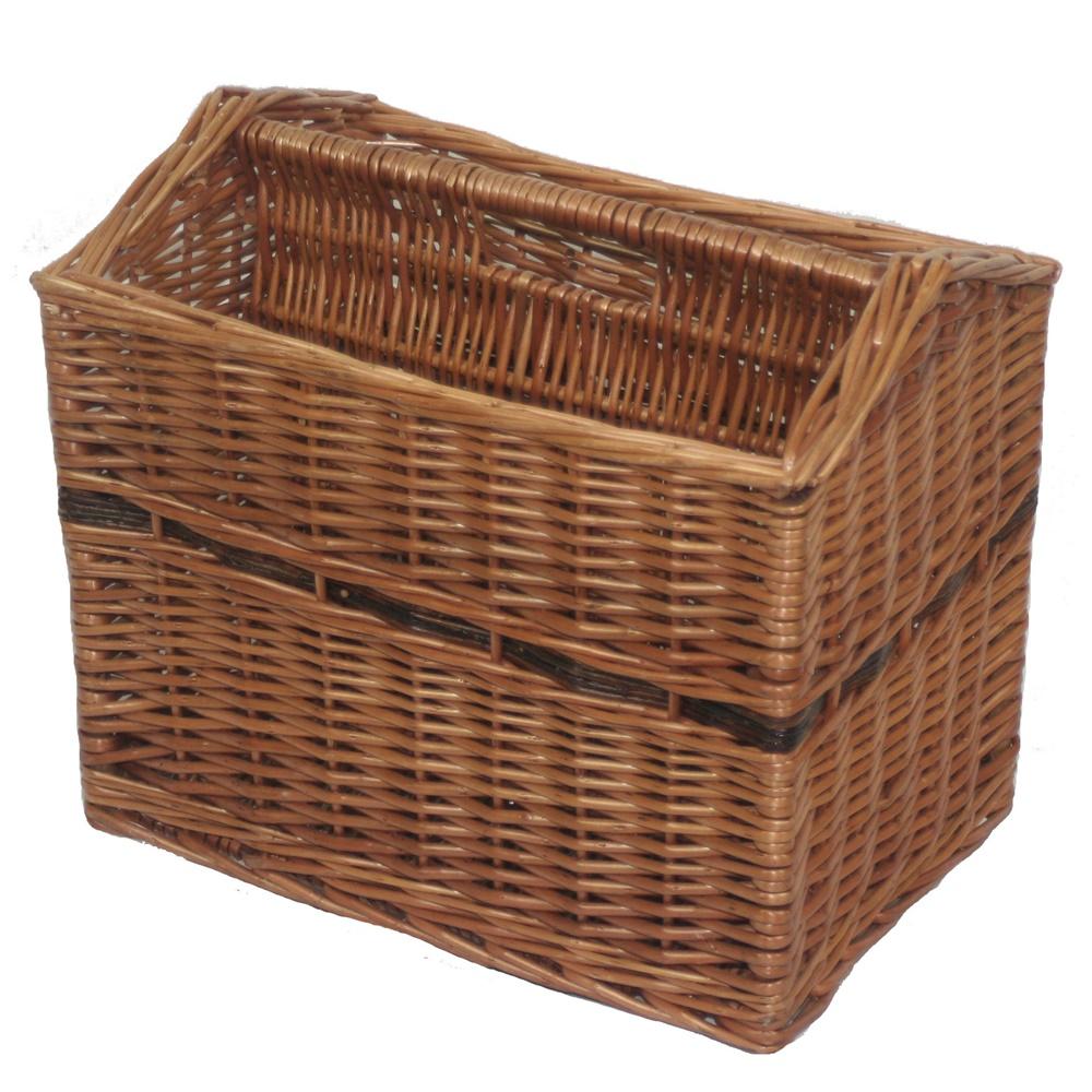 Red Hamper Magazine Rack Basket
