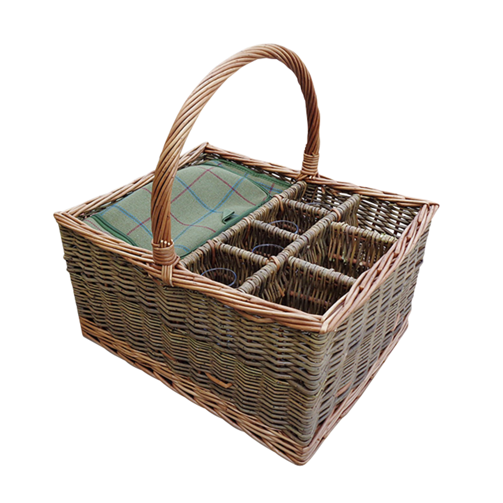 Red Hamper Event Basket Extra Special with 4 glasses