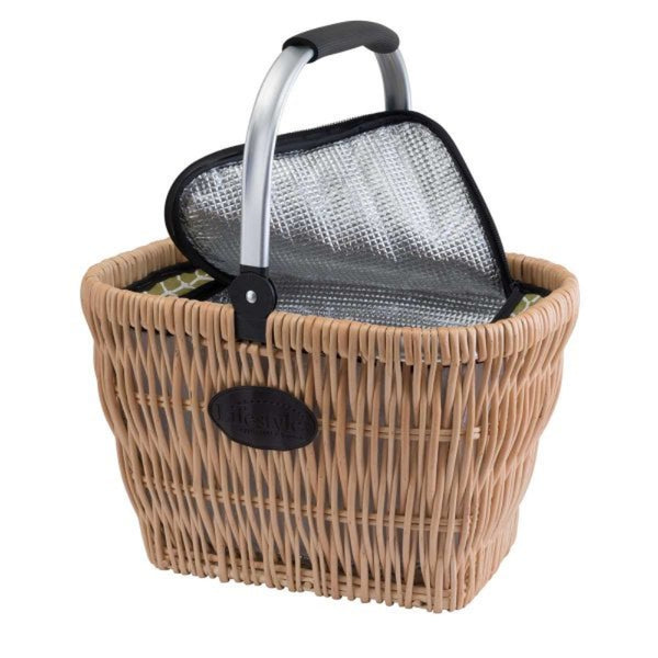 Red Hamper Swing Handle Wicker Cooler Basket