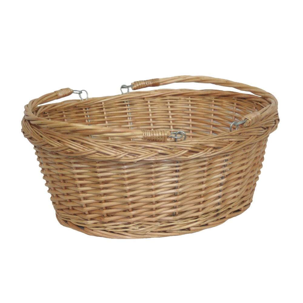 Red Hamper Large Swing Handle Wicker Shopping Basket