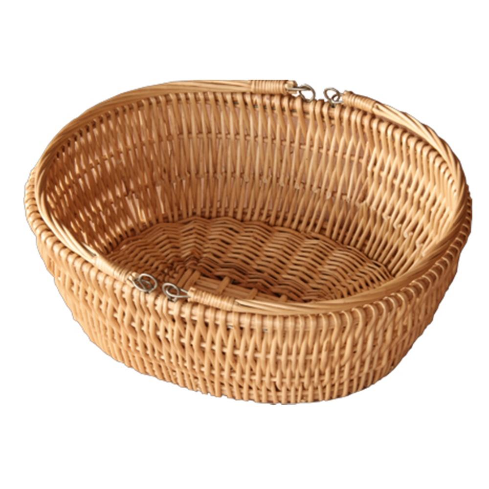 Red Hamper Oval Market Shopping Basket