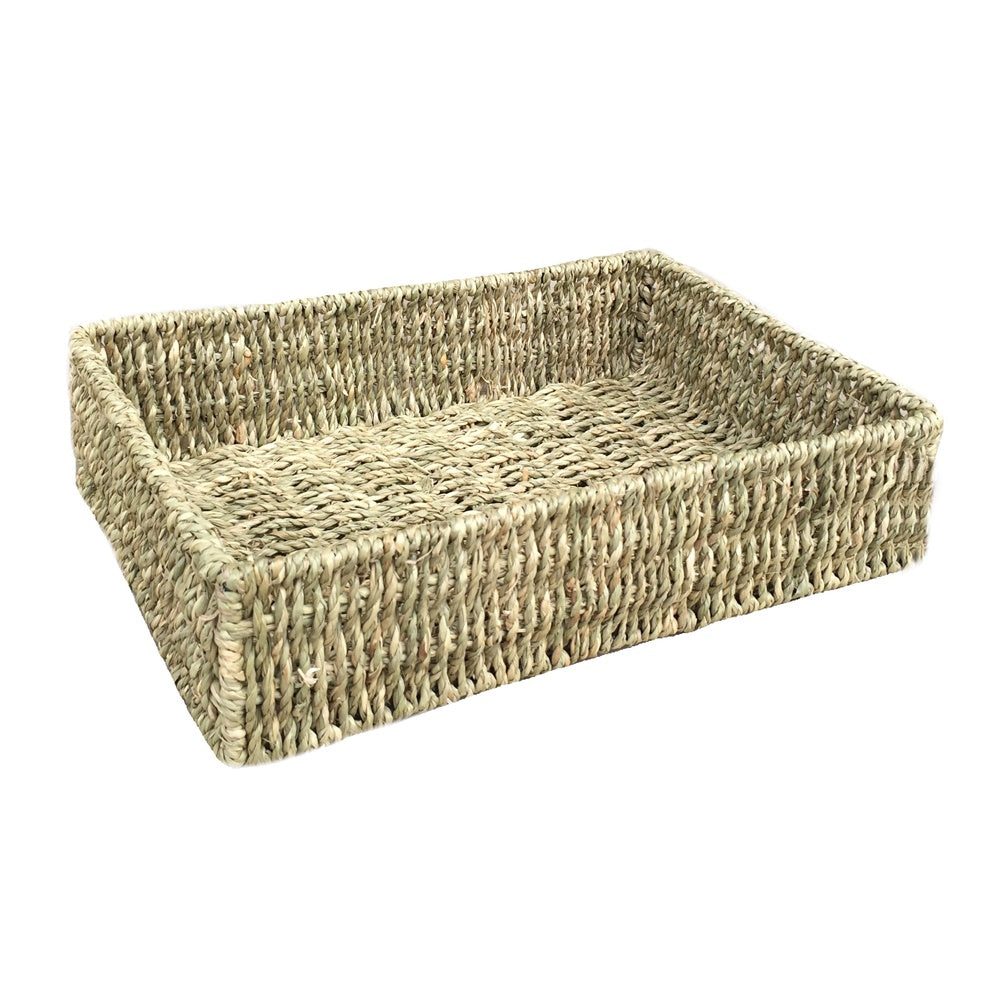 Red Hamper Unlined Rectangular Seagrass Tray