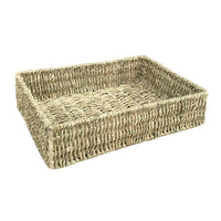 Red Hamper Unlined Rectangular Seagrass Tray