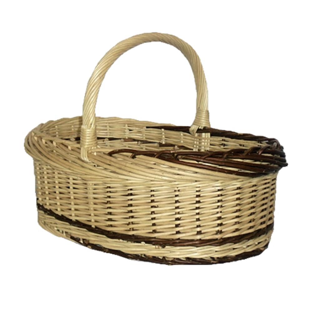 Red Hamper Rustic Willow Norfolk Shopping Basket