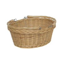 Red Hamper Small Swing Handle Wicker Shopping Basket
