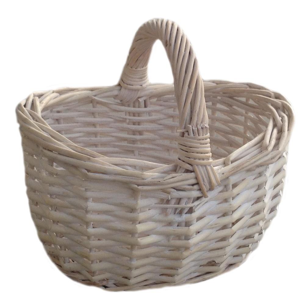 Red Hamper Shopping Basket Small White Shopper