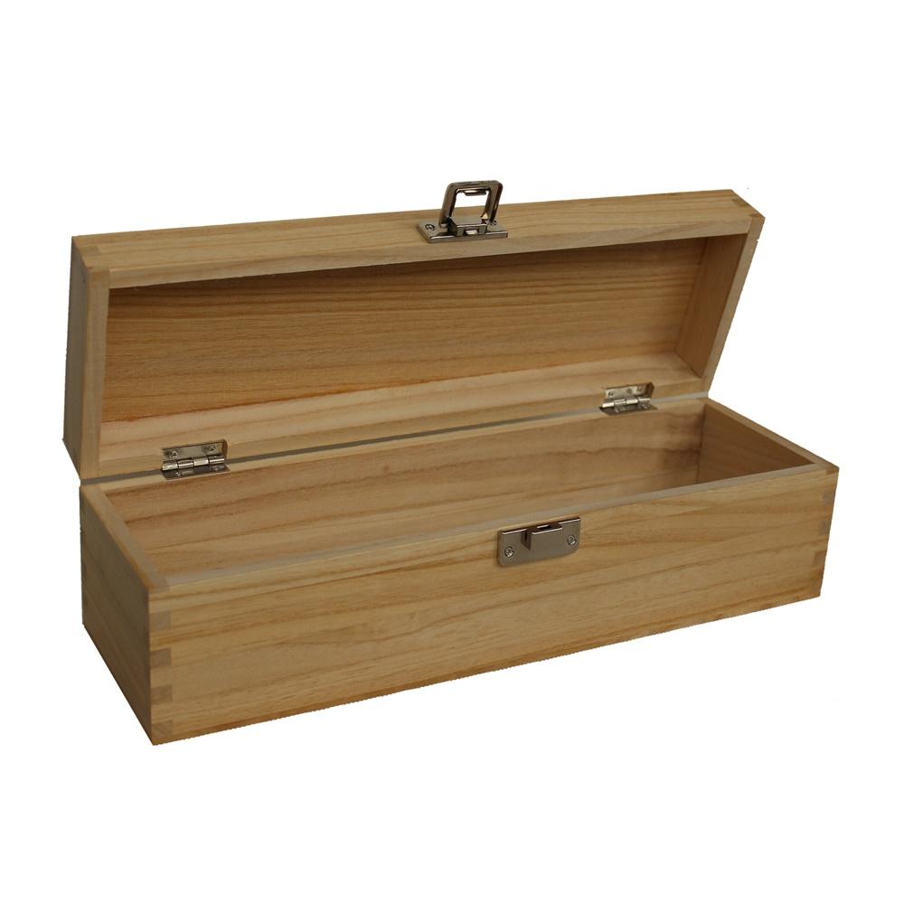 Single Bottle Clear Varnish Wooden Display Box