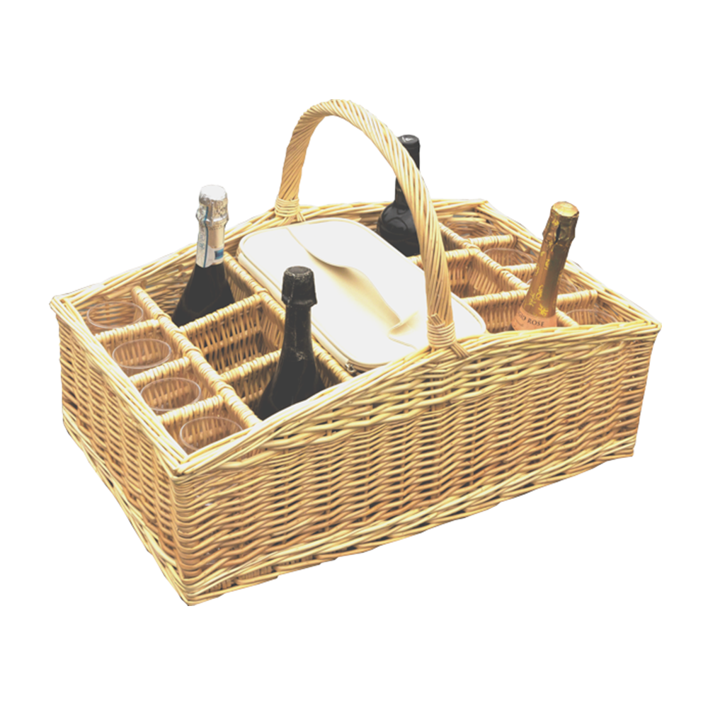 Red Hamper Large Drinks Basket Carrier