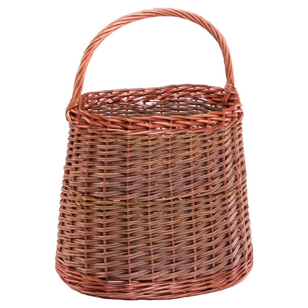 Red Hamper Wicker Orchard Collecting Basket