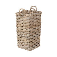 Set of 2 Square Grey Kubu Umbrella Baskets