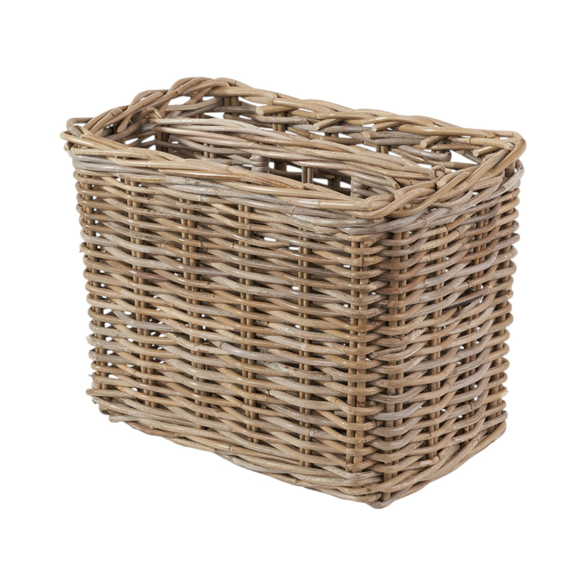 Grey Kubu Rattan Magazine Basket