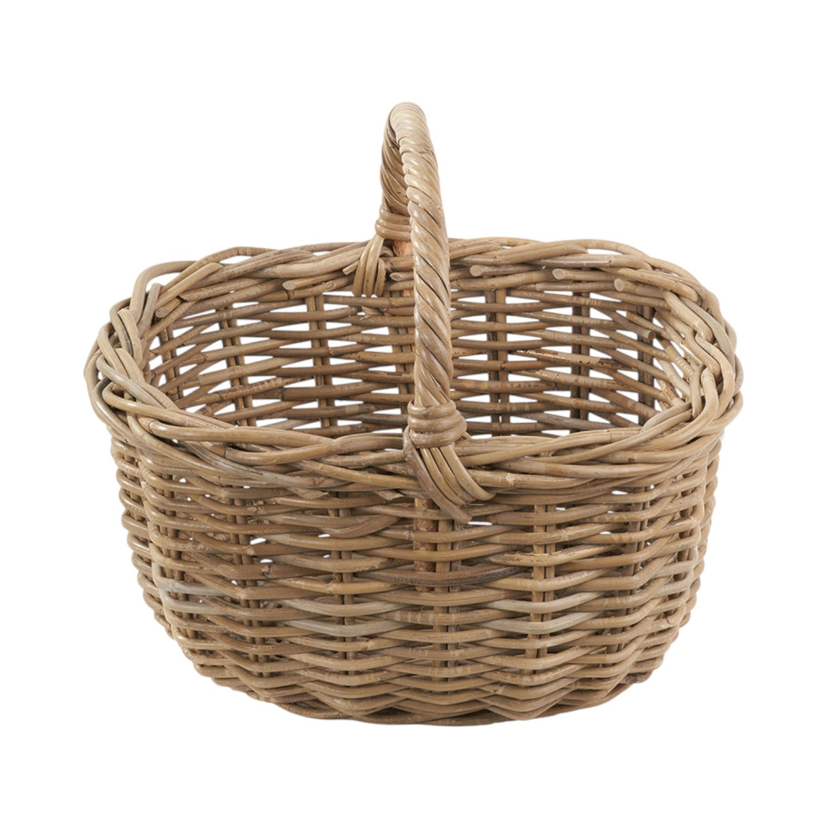Grey Kubu Rattan Shopping Basket