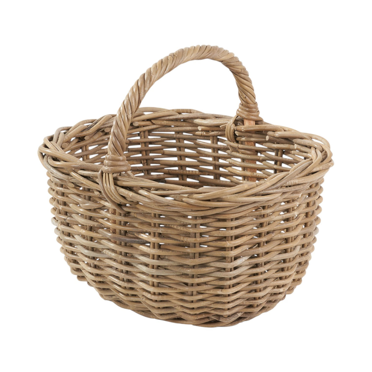 Grey Kubu Rattan Shopping Basket
