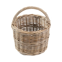 Grey Kubu Rattan Straight Sided Shopping Basket