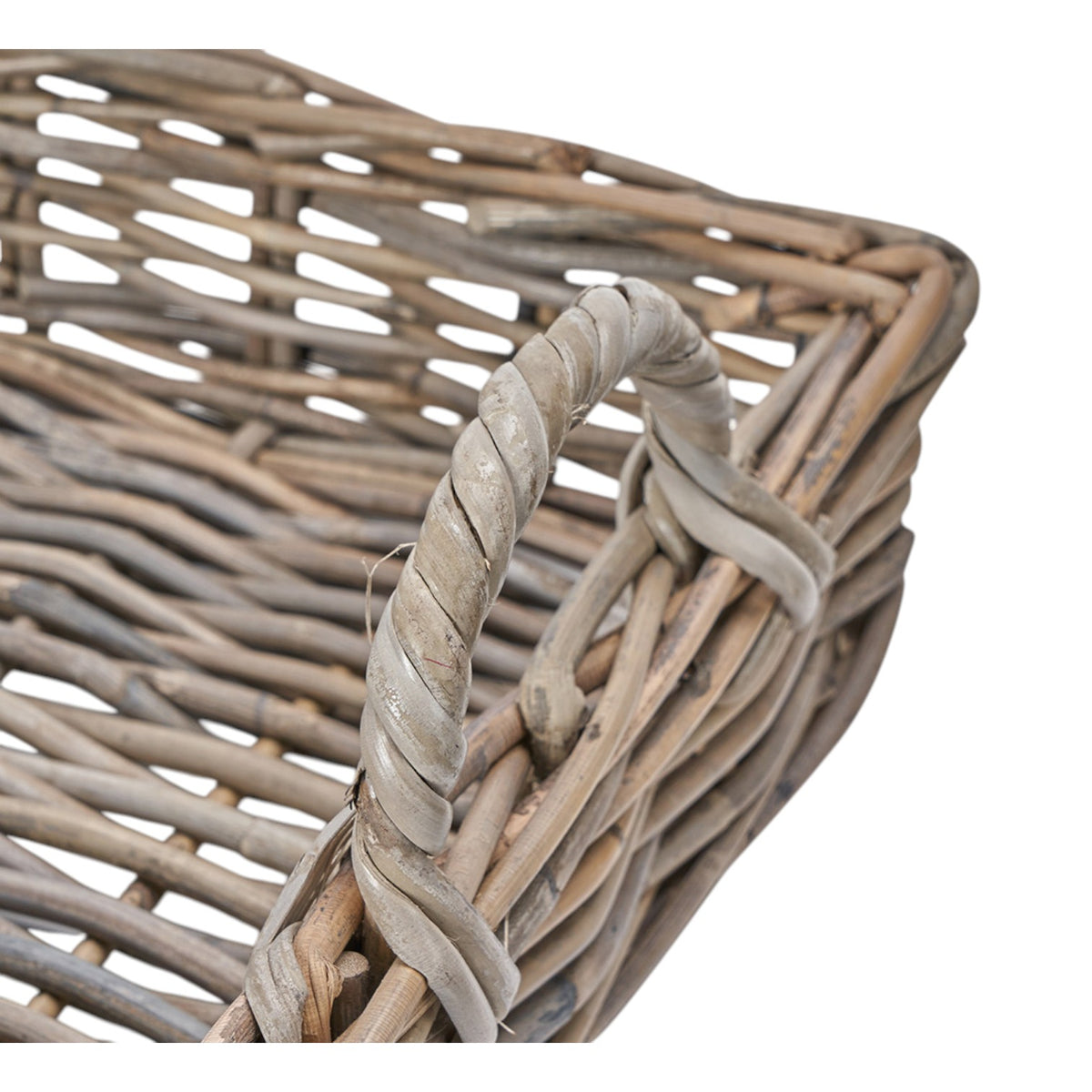 Set of 2 Grey Kubu Basket Trays