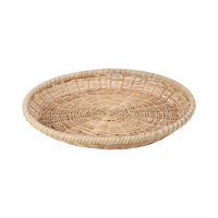 Natural Rattan Round Basket Tray
