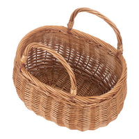Light Steamed Swing Handled Coracle Wicker Shopping Basket