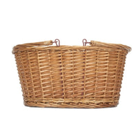 Unlined Double Steamed Wicker Shopping Basket With Swing Handles