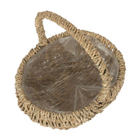 Oval Seagrass Flower Basket