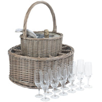 Red Hamper Chilled Drinks Picnic Basket